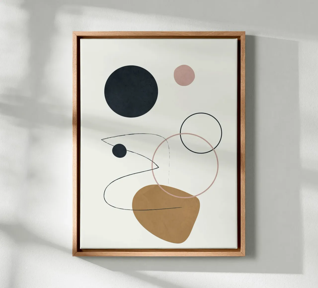 Abstract Minimal Art 2 tela con Cornice a cassetta da Flow Line