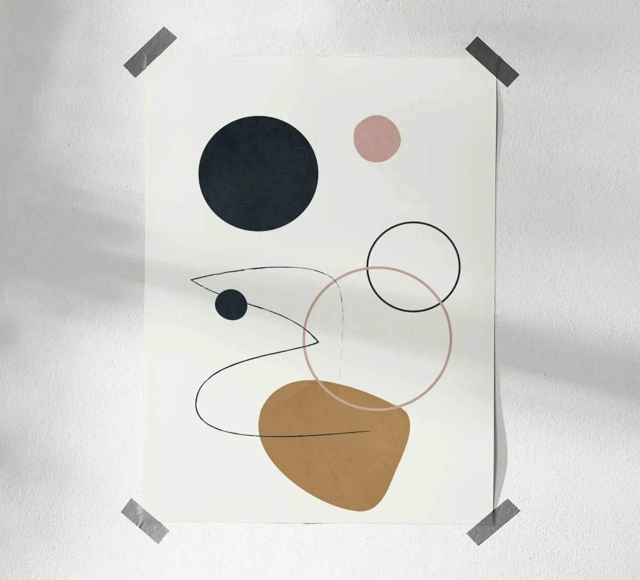 Abstract Minimal Art 2 carta hahnemühle da Flow Line