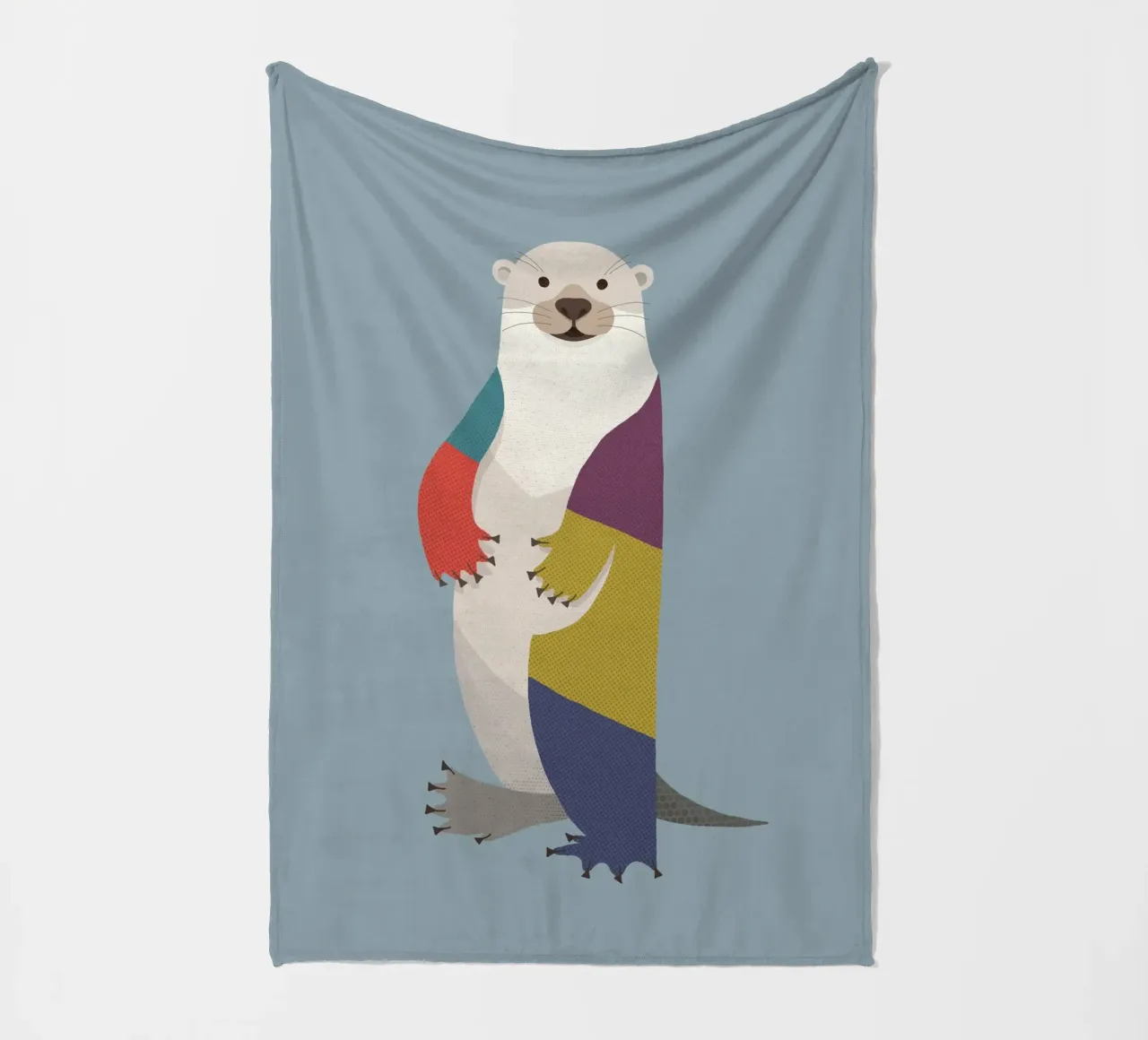 Otter Fleecedecke von The Printed Sparrow