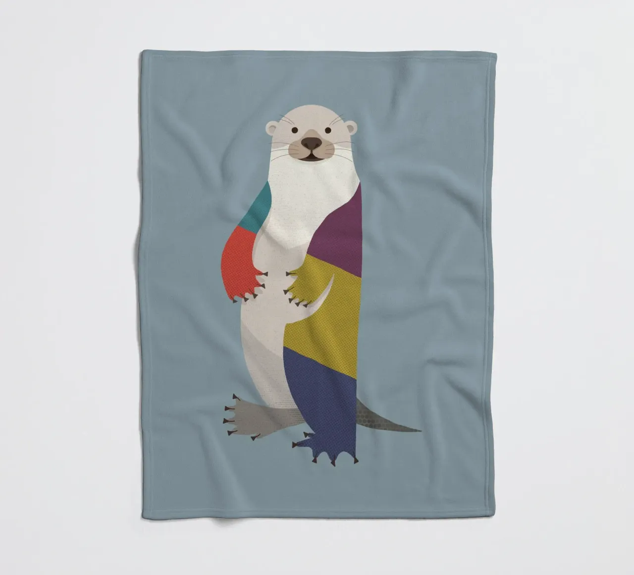 Otter Fleecedecke von The Printed Sparrow