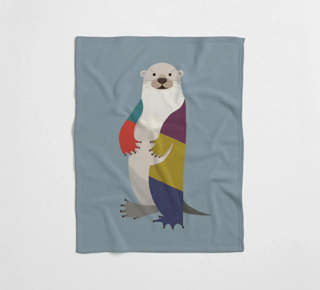 Otter Fleecedecke von The Printed Sparrow