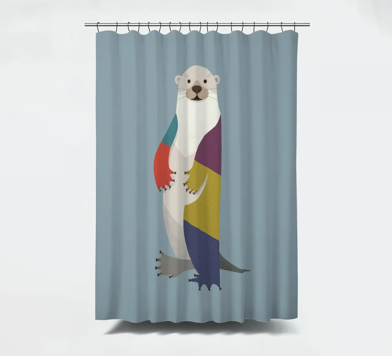 Otter shower curtain by The Printed Sparrow