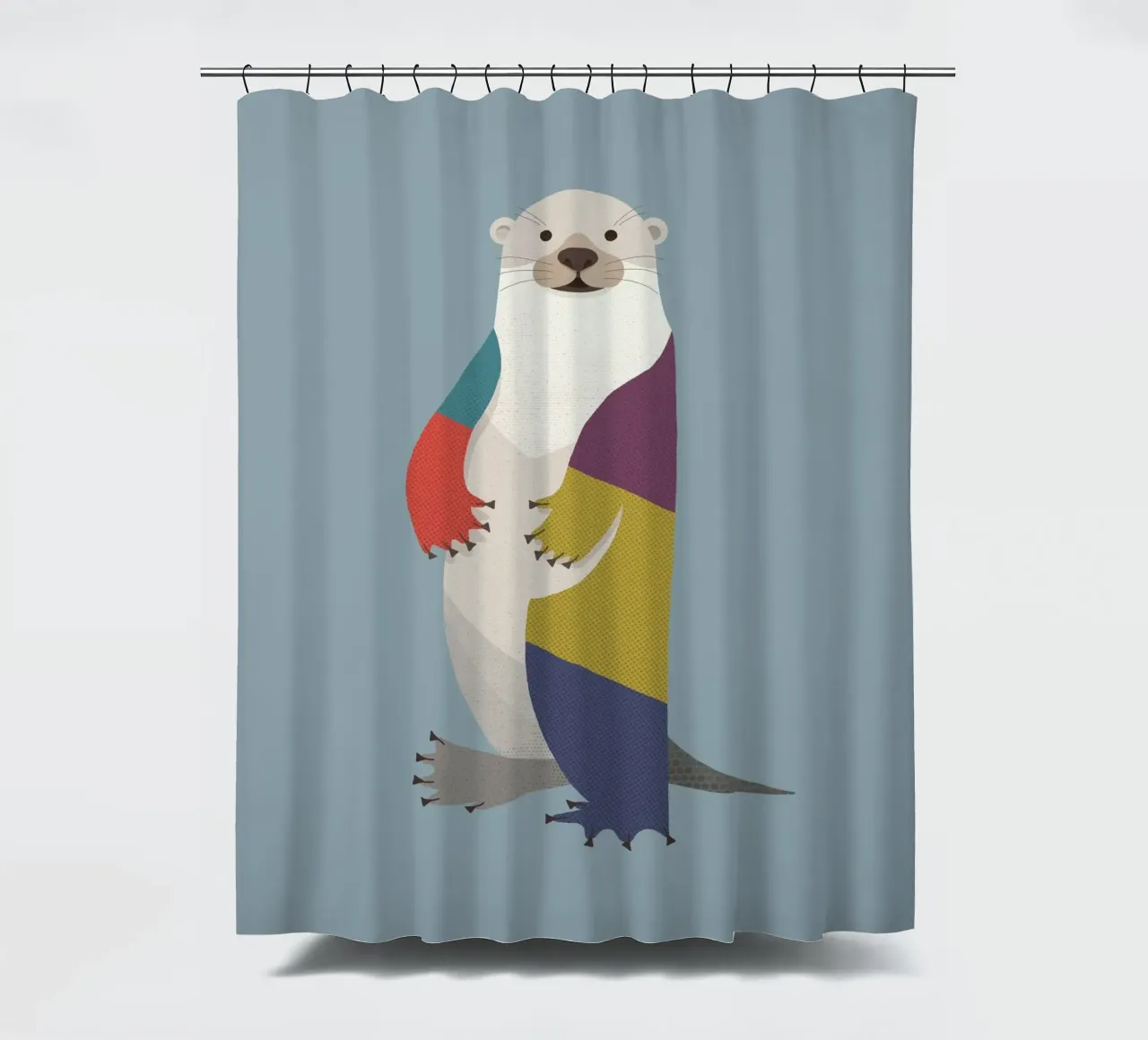 Otter shower curtain by The Printed Sparrow