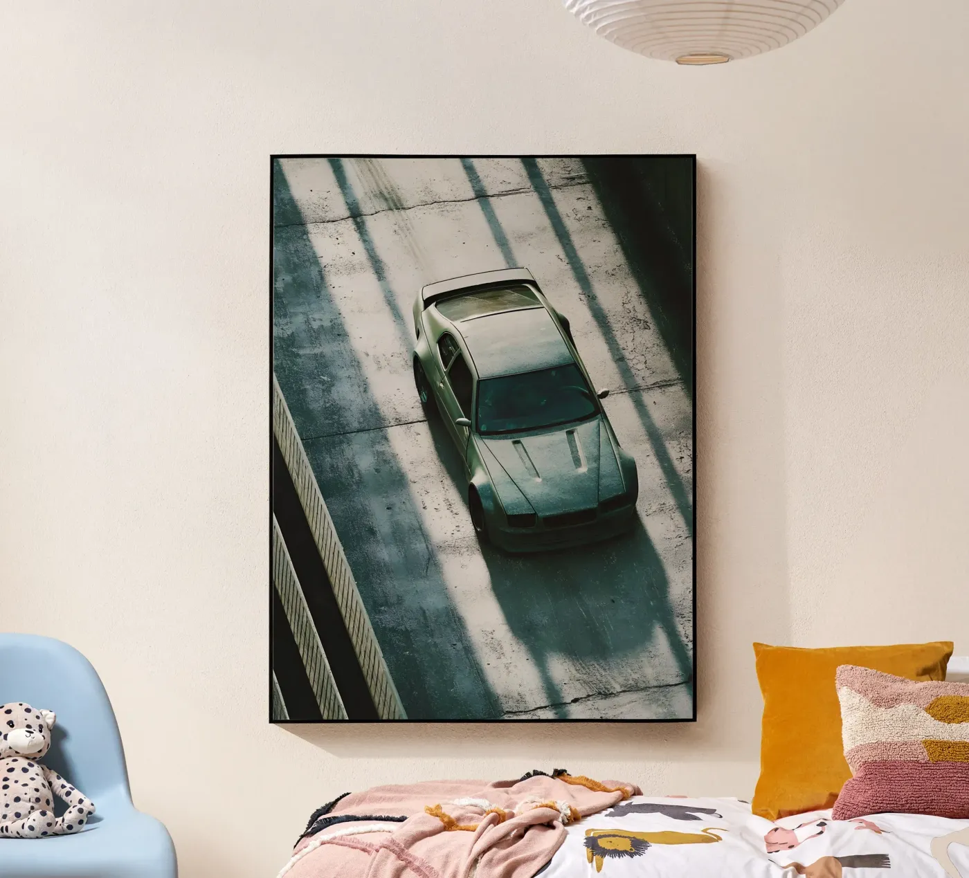 Auto da corsa grigia plexiglass da CAR EDITION