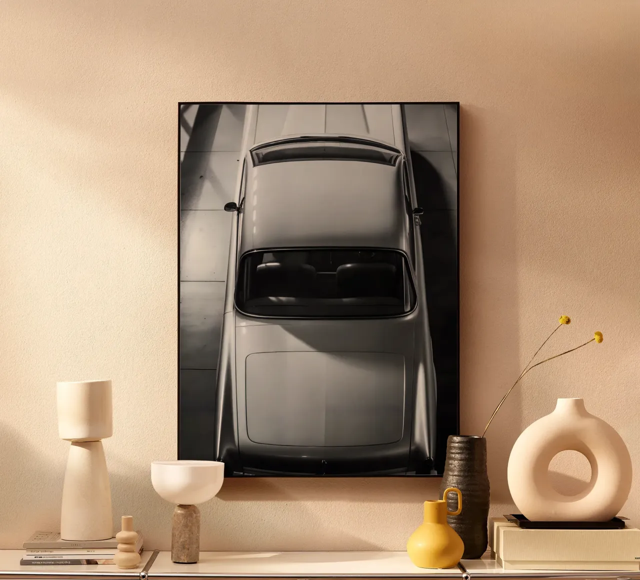 Monochrome Klassieke Auto acryl van CAR EDITION