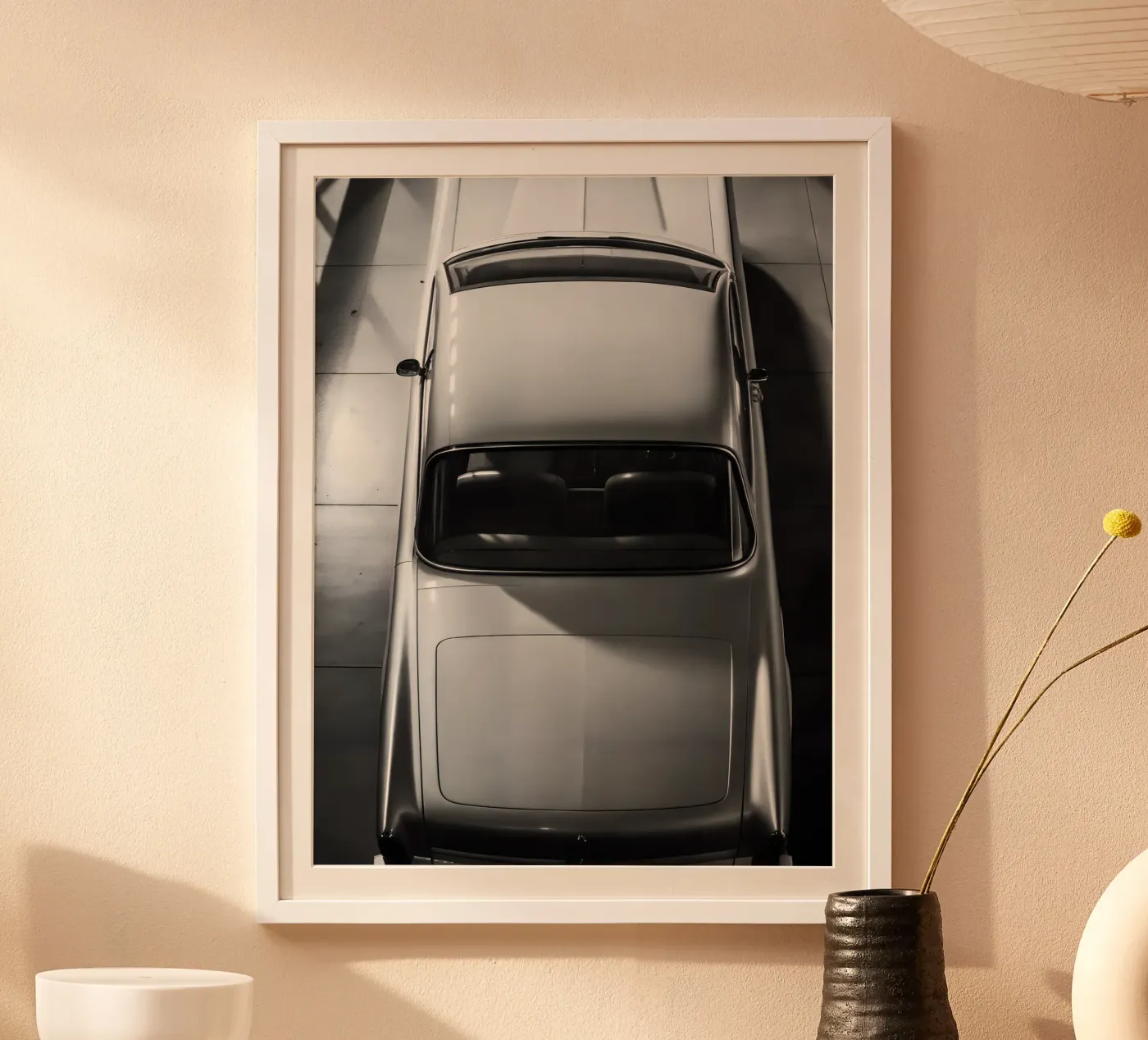 Monochromer Oldtimer Poster von CAR EDITION