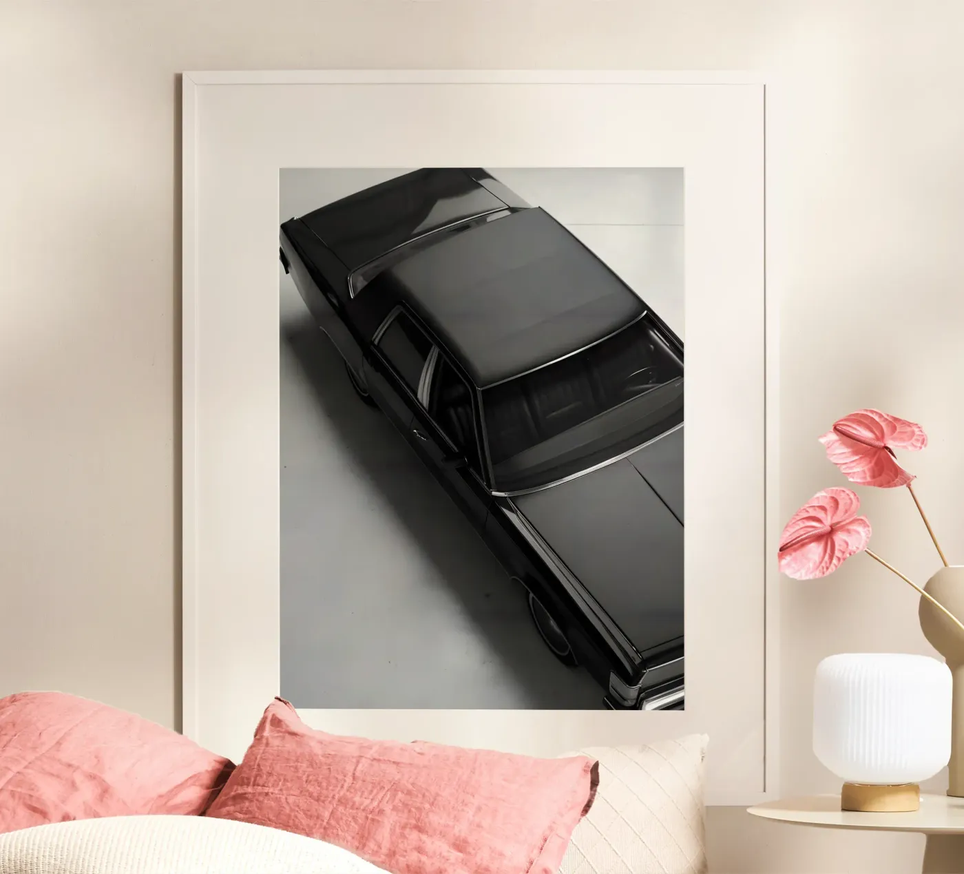 Monochrome Classic Car Poster von CAR EDITION
