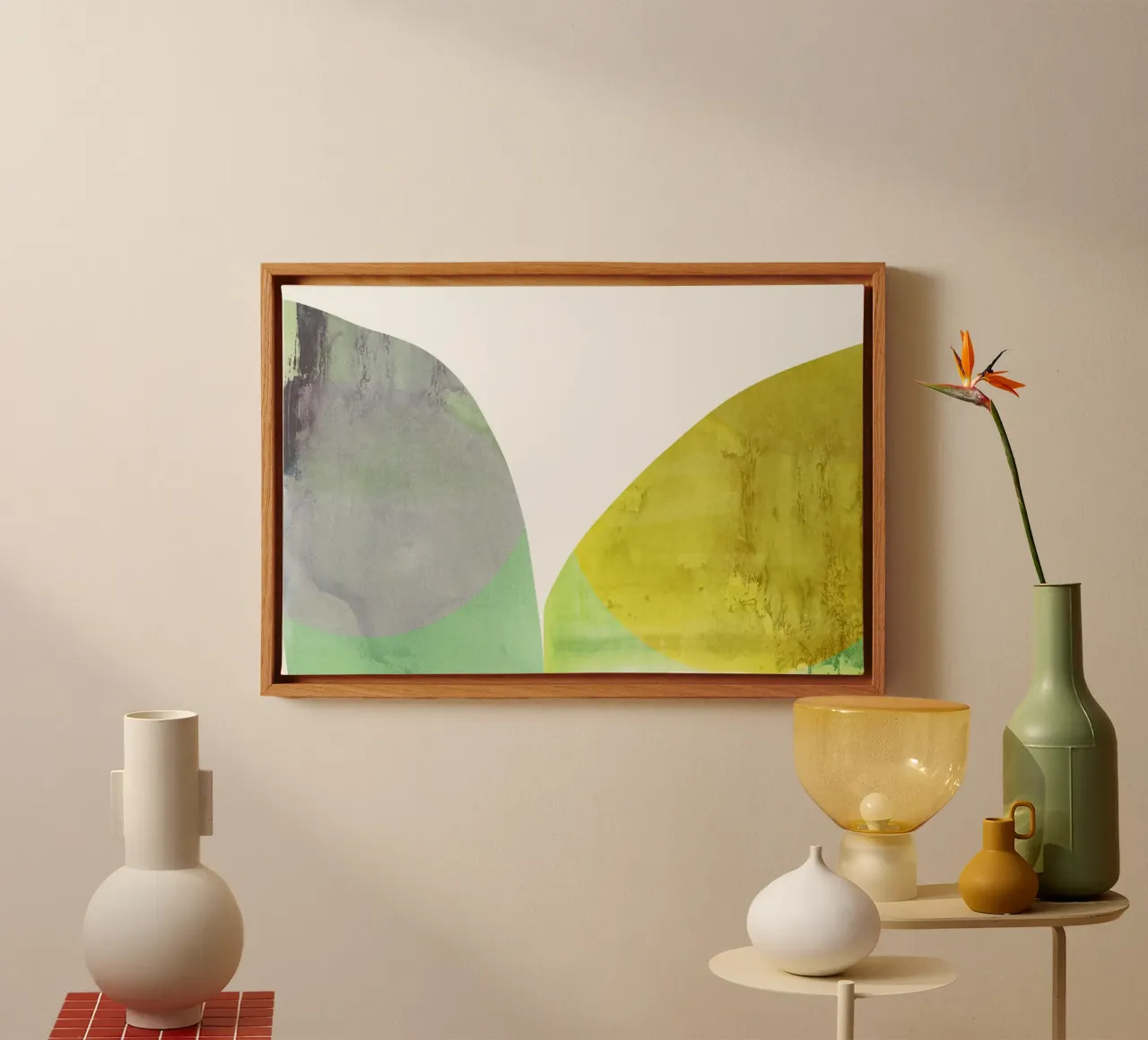 Earthenware Surfaces 8 canvas with Floater frame by Cartissi