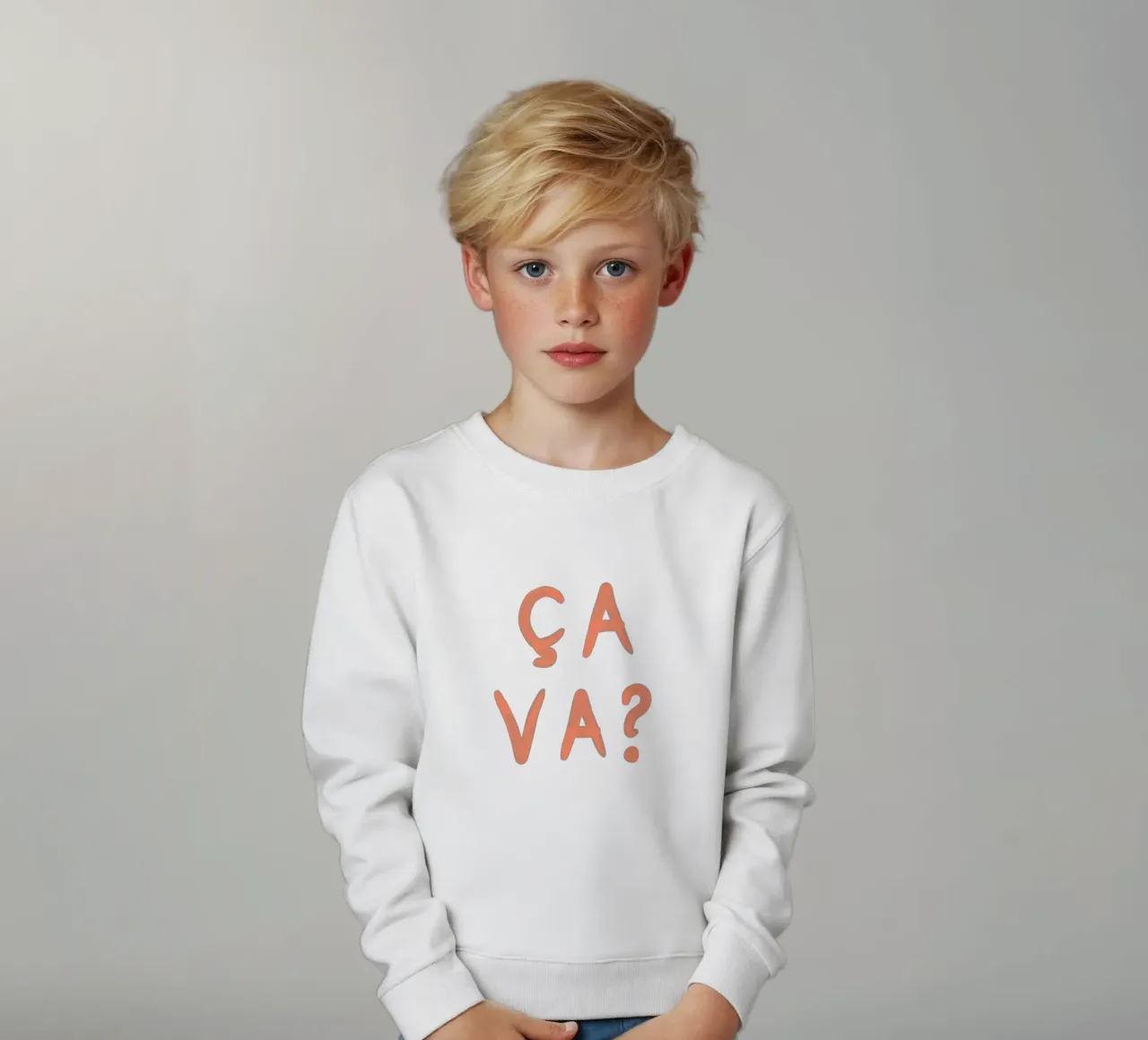 Ça Va? – French Mood Check felpa bambino da QuooodZ by MooodzArt