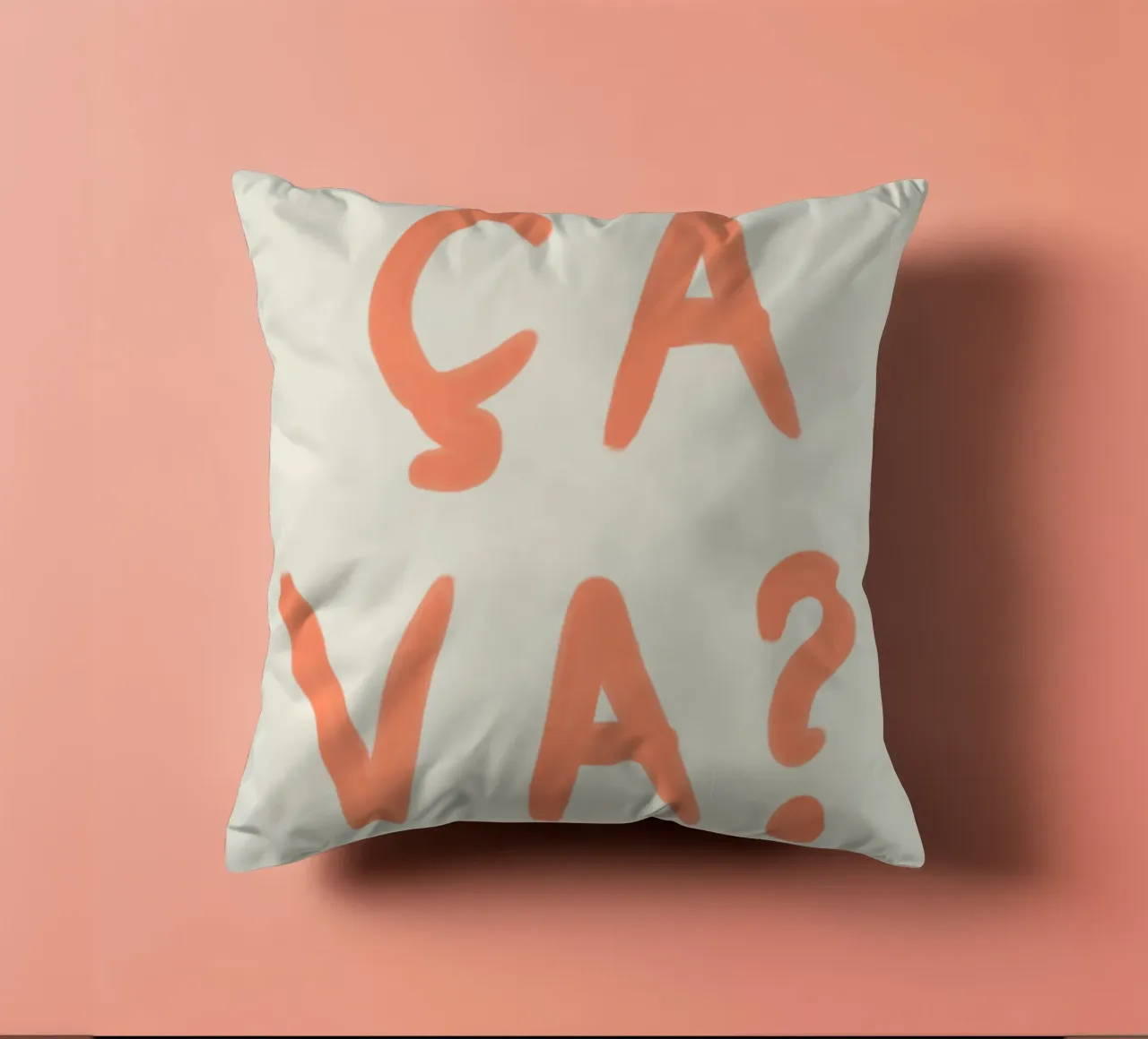 Ça Va? – French Mood Check cuscino da QuooodZ by MooodzArt