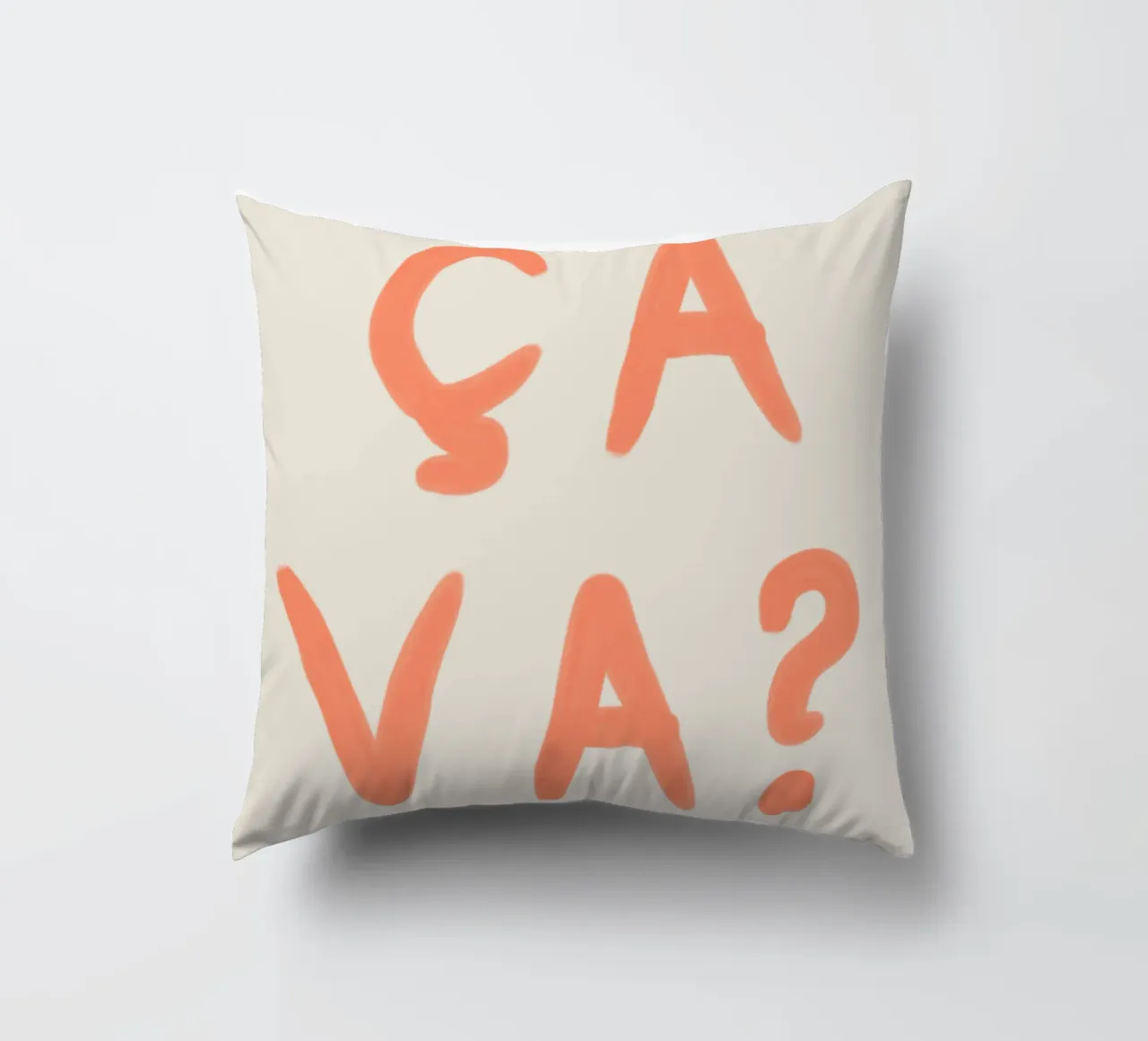 Ça Va? – French Mood Check cuscino da QuooodZ by MooodzArt