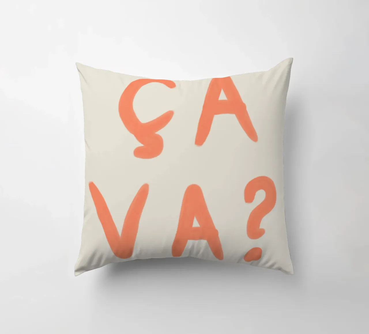 Ça Va? – French Mood Check cuscino da QuooodZ by MooodzArt