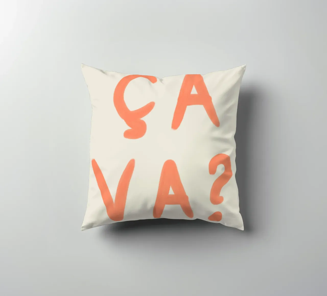 Ça Va? – French Mood Check cuscino da QuooodZ by MooodzArt