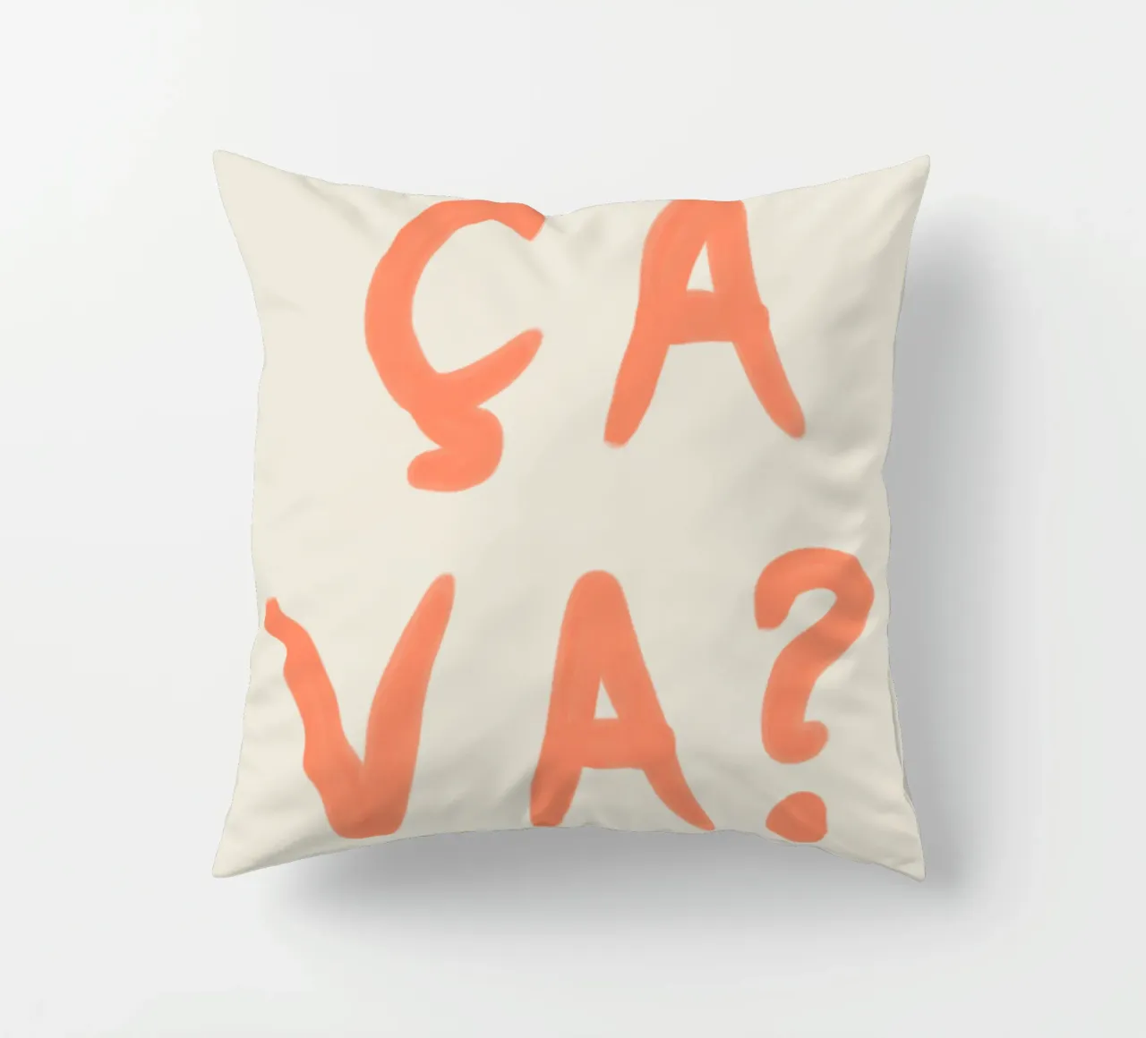 Ça Va? – French Mood Check cuscino da QuooodZ by MooodzArt