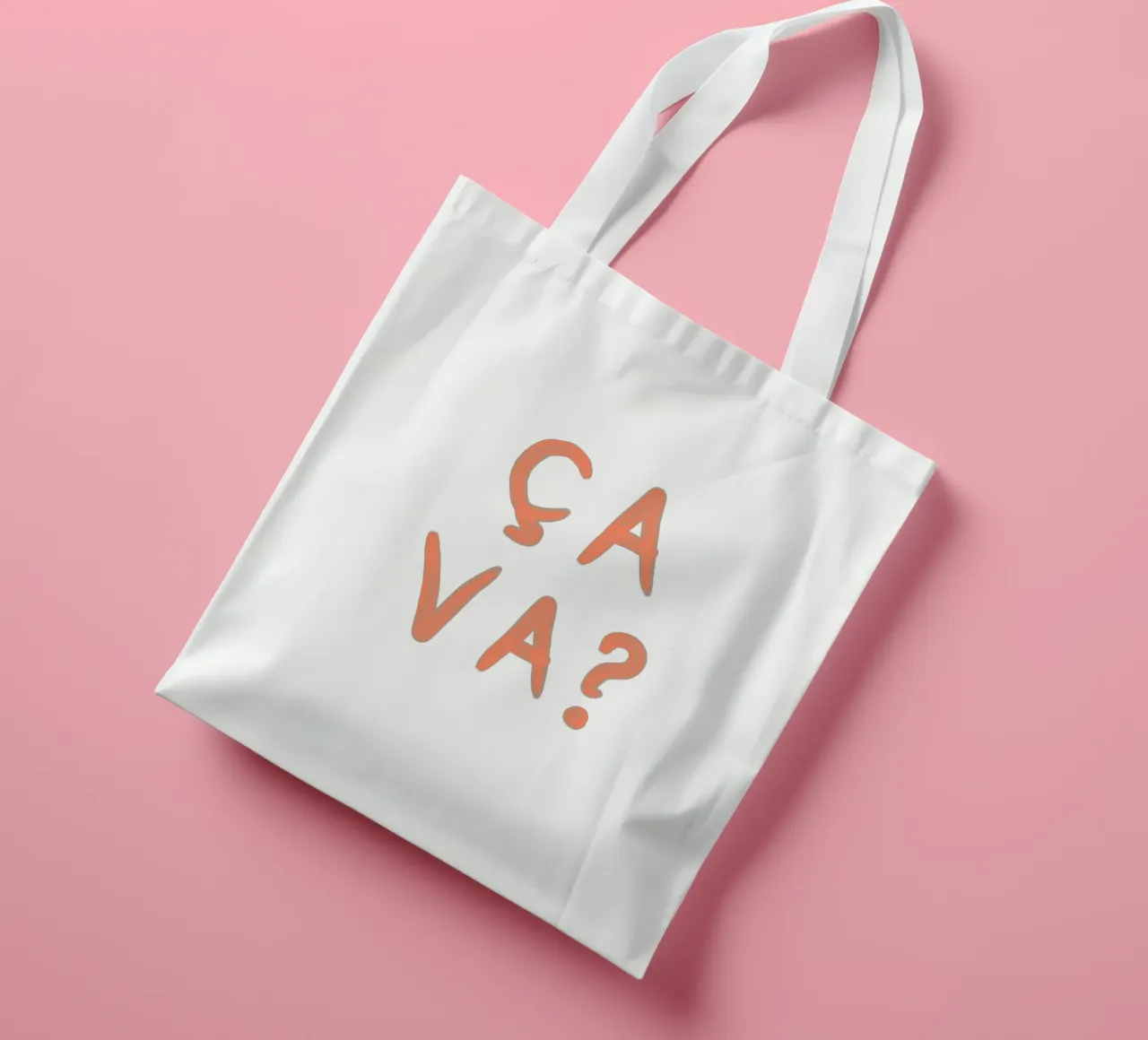 Ça Va? – French Mood Check borsa in juta da QuooodZ by MooodzArt