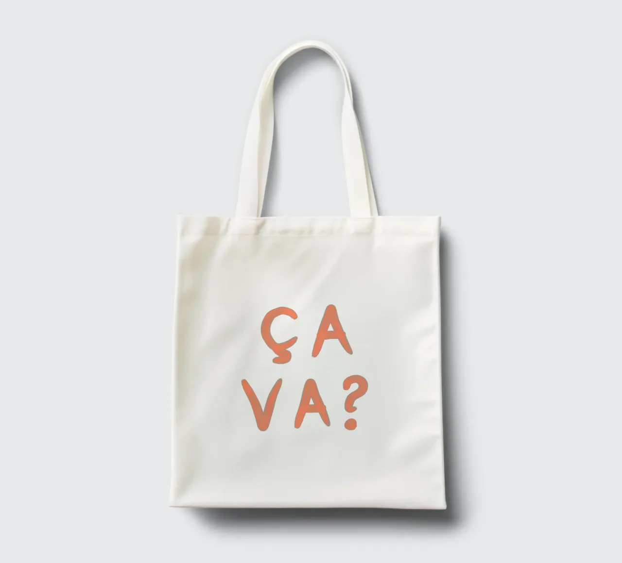 Ça Va? – French Mood Check borsa in juta da QuooodZ by MooodzArt
