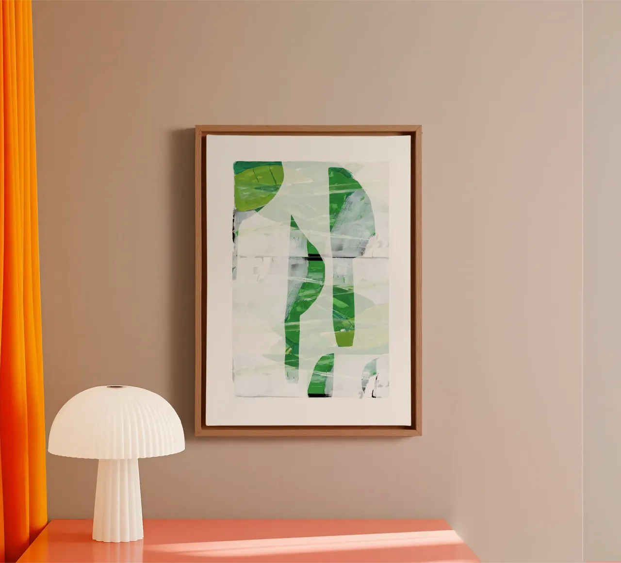 Lime Green Black Abstract No I canvas by Cartissi