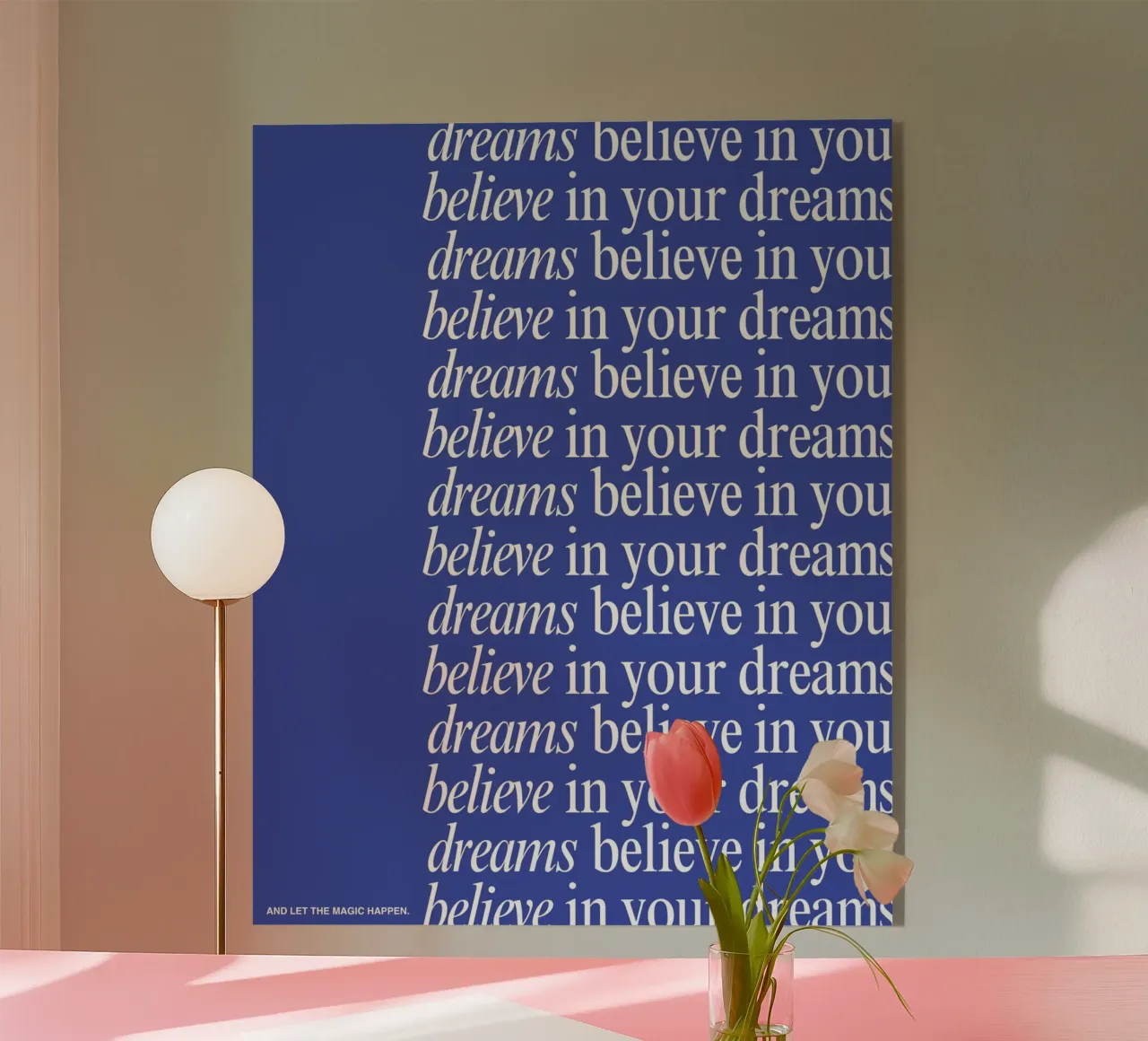 believing plexiglas de Ambition Wall