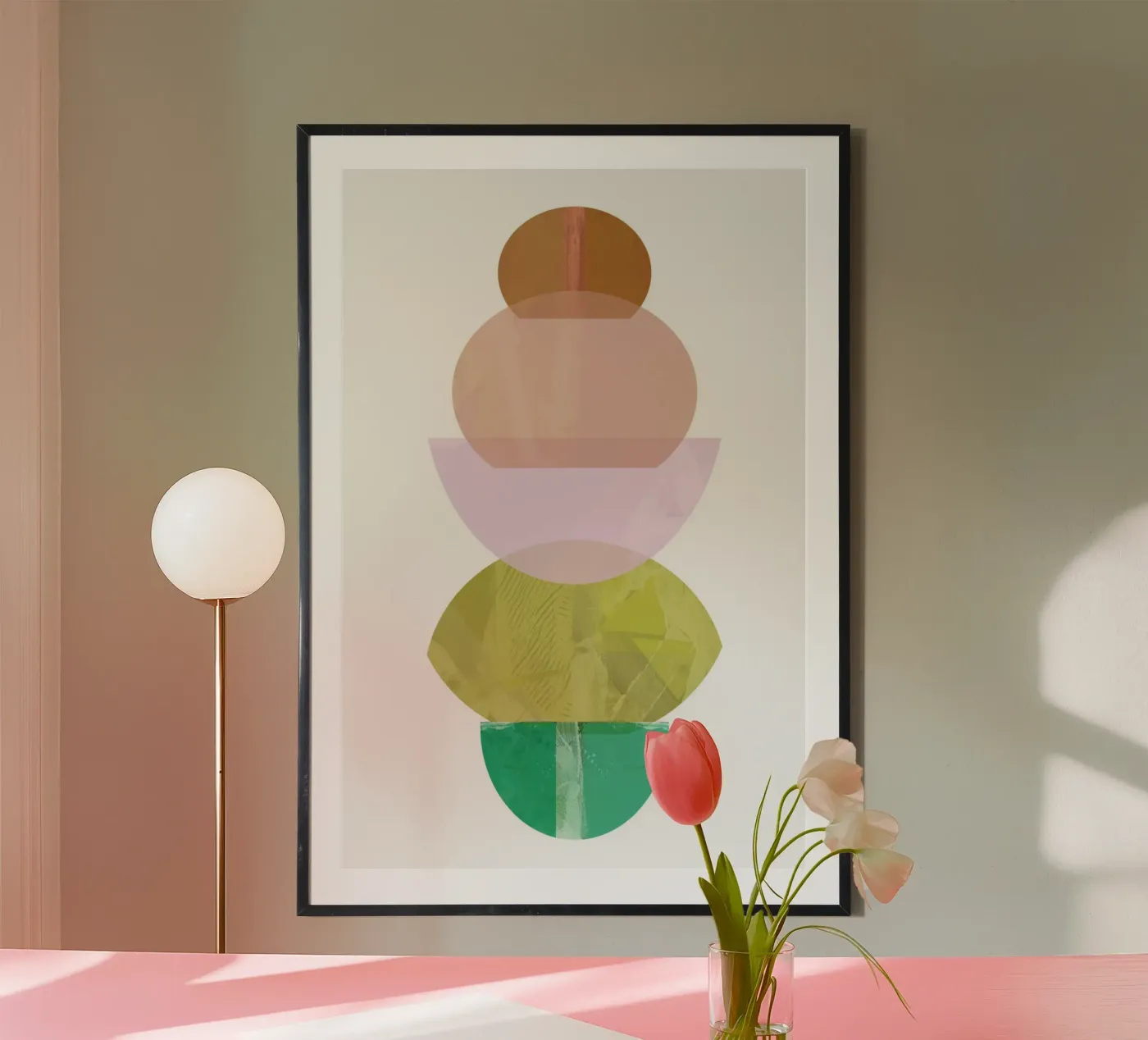 Coloured Shapes Stack II poster by Cartissi