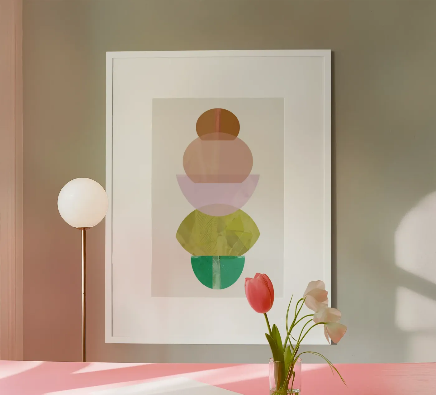 Coloured Shapes Stack II poster by Cartissi