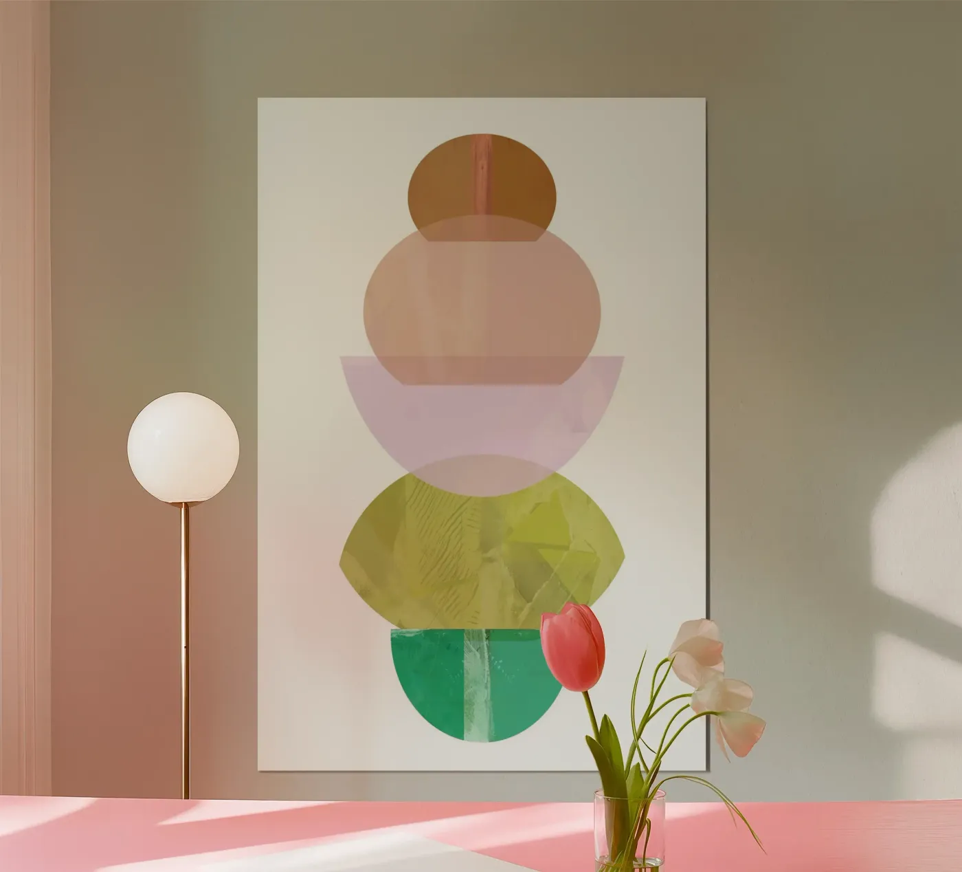 Coloured Shapes Stack II poster by Cartissi