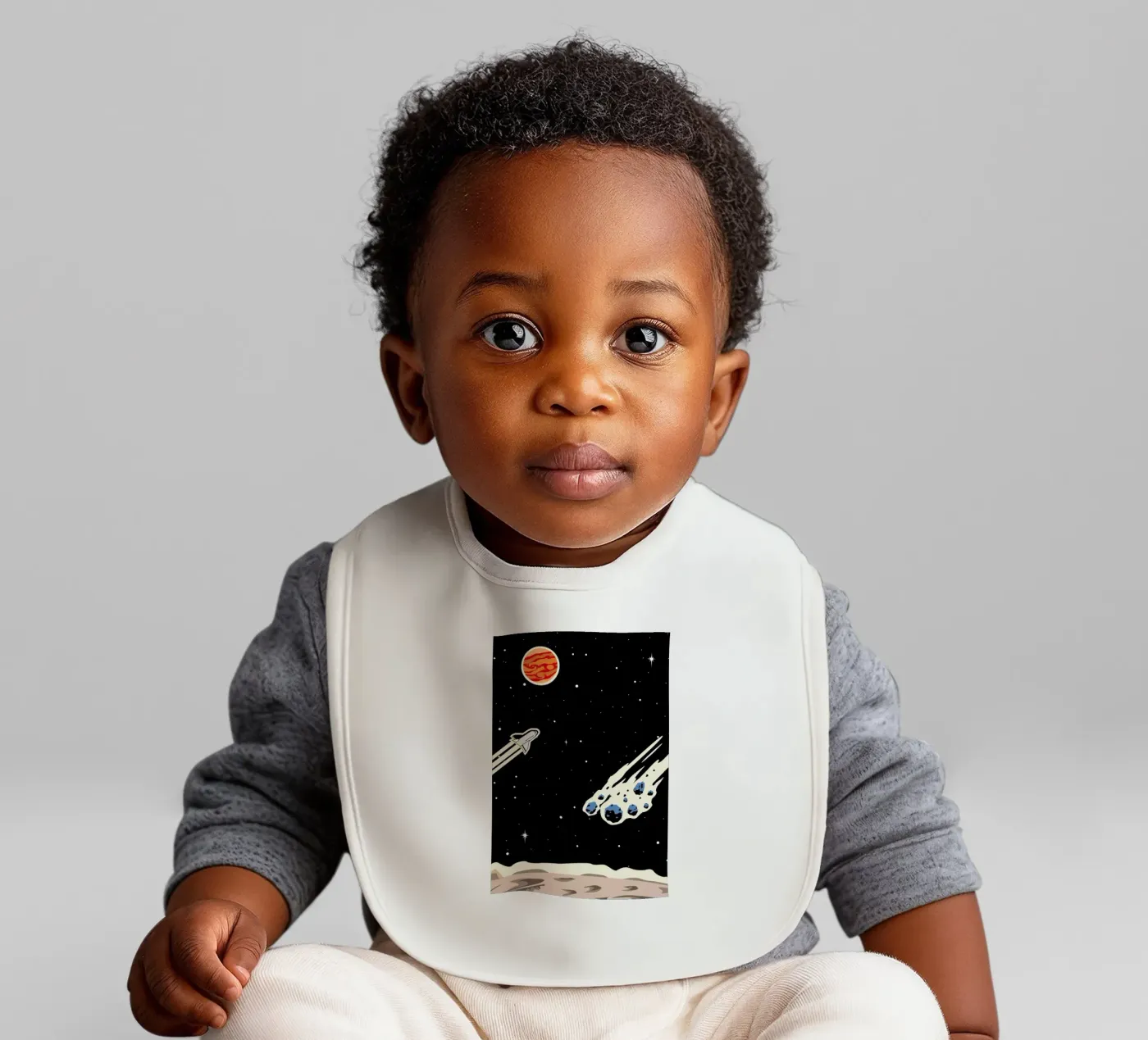 Space Rocket bavoir de Little Flourishes