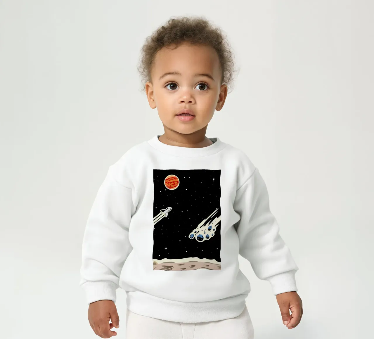 Space Rocket felpa neonato da Little Flourishes