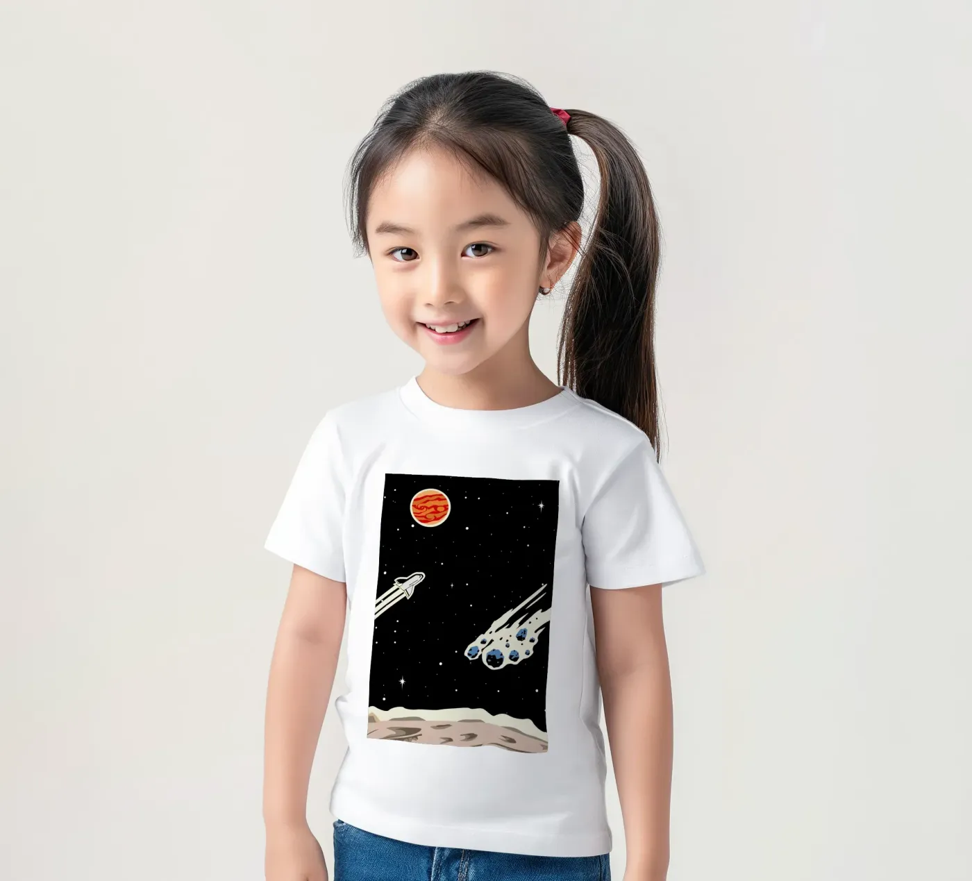 Space Rocket t-shirt bambini da Little Flourishes
