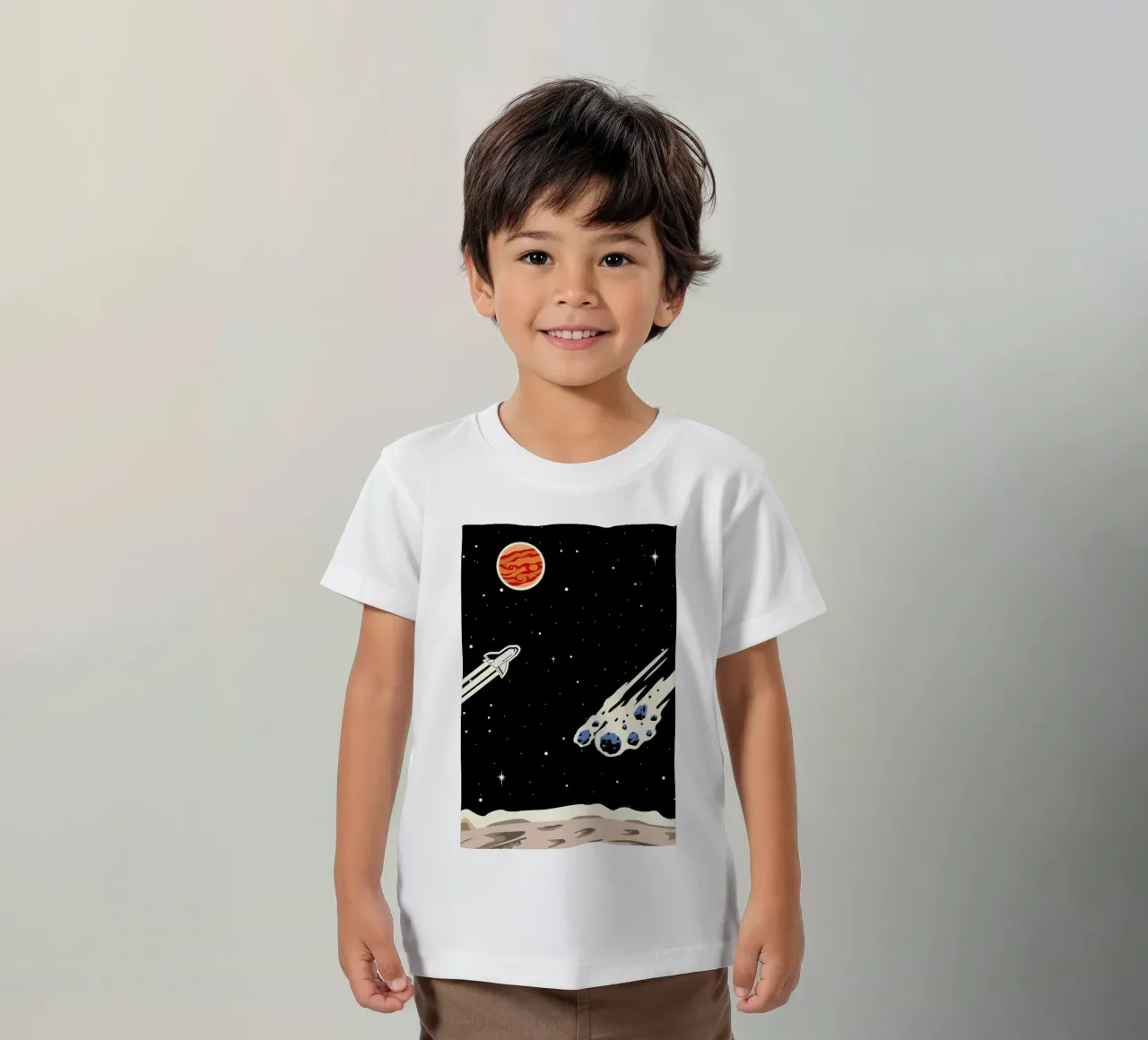 Space Rocket t-shirt bambini da Little Flourishes