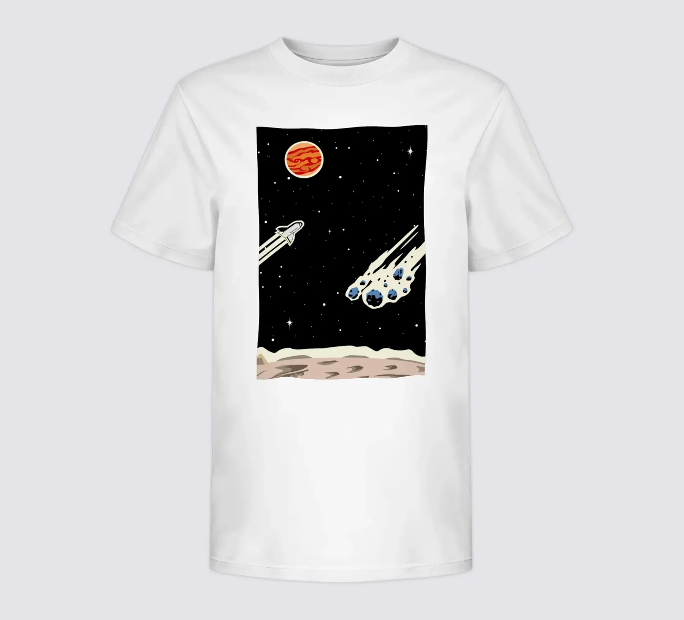 Space Rocket Kinder T-Shirt von Little Flourishes