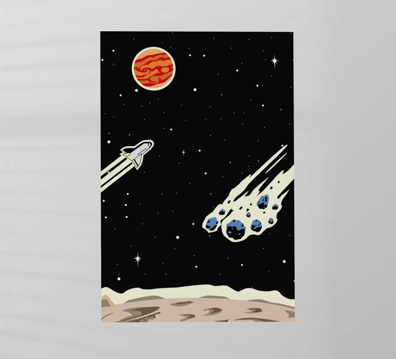 Space Rocket pellicola backlit da Little Flourishes