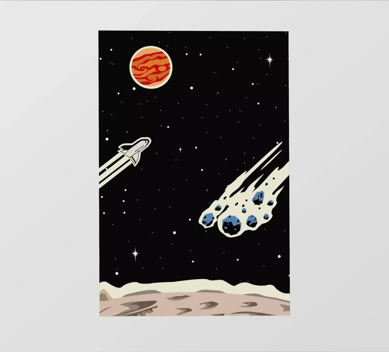 Space Rocket pellicola backlit da Little Flourishes