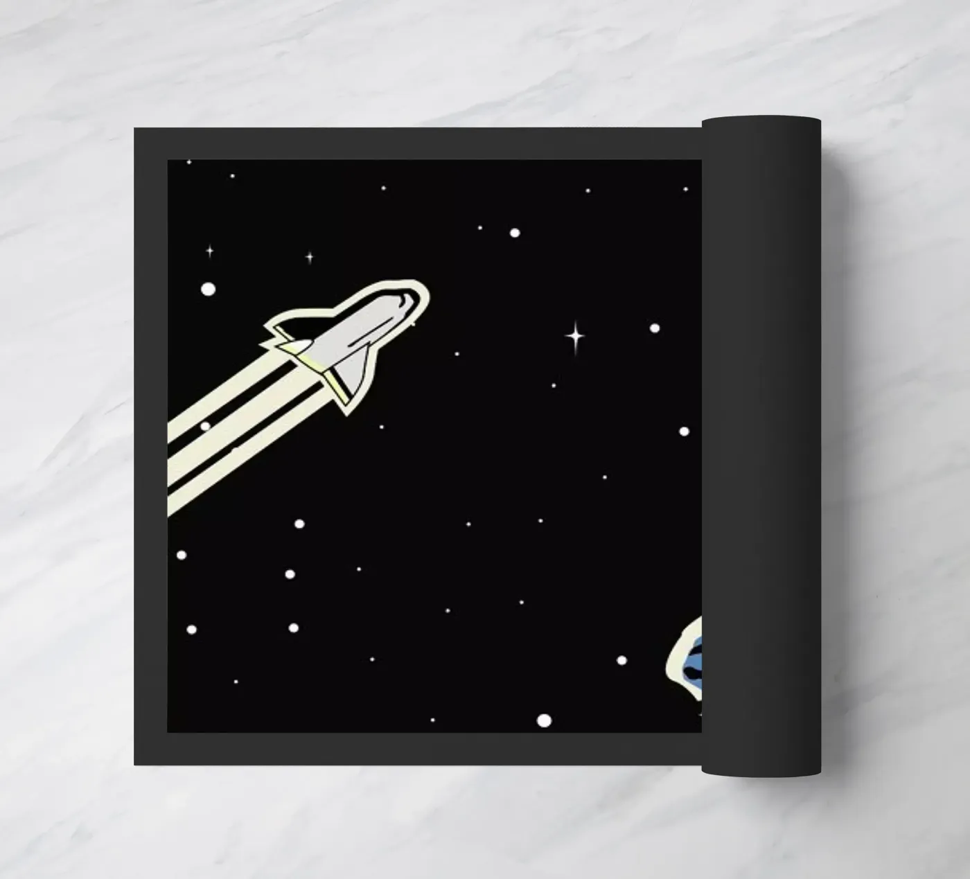 Space Rocket paillasson de Little Flourishes
