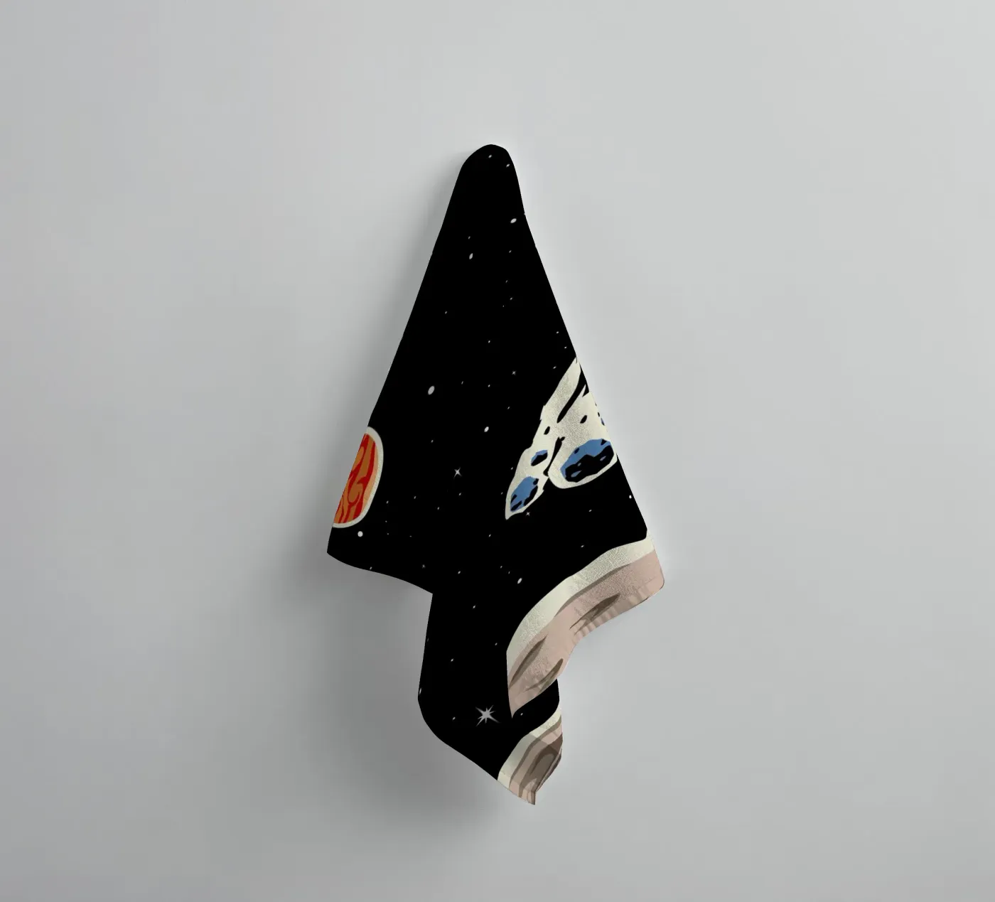 Space Rocket badhanddoek van Little Flourishes