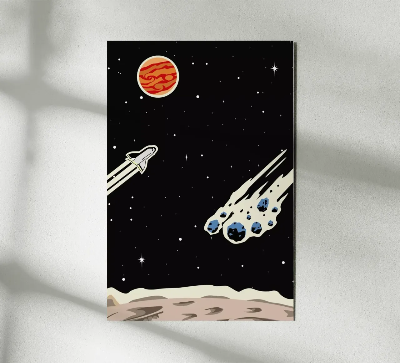 Space Rocket alluminio dibond da Little Flourishes