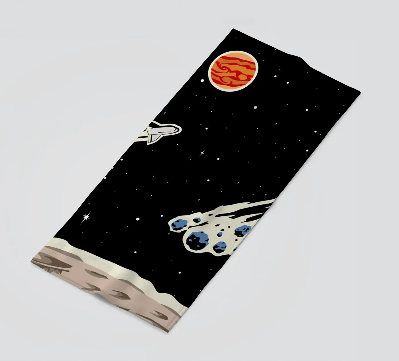 Space Rocket strandhanddoek van Little Flourishes