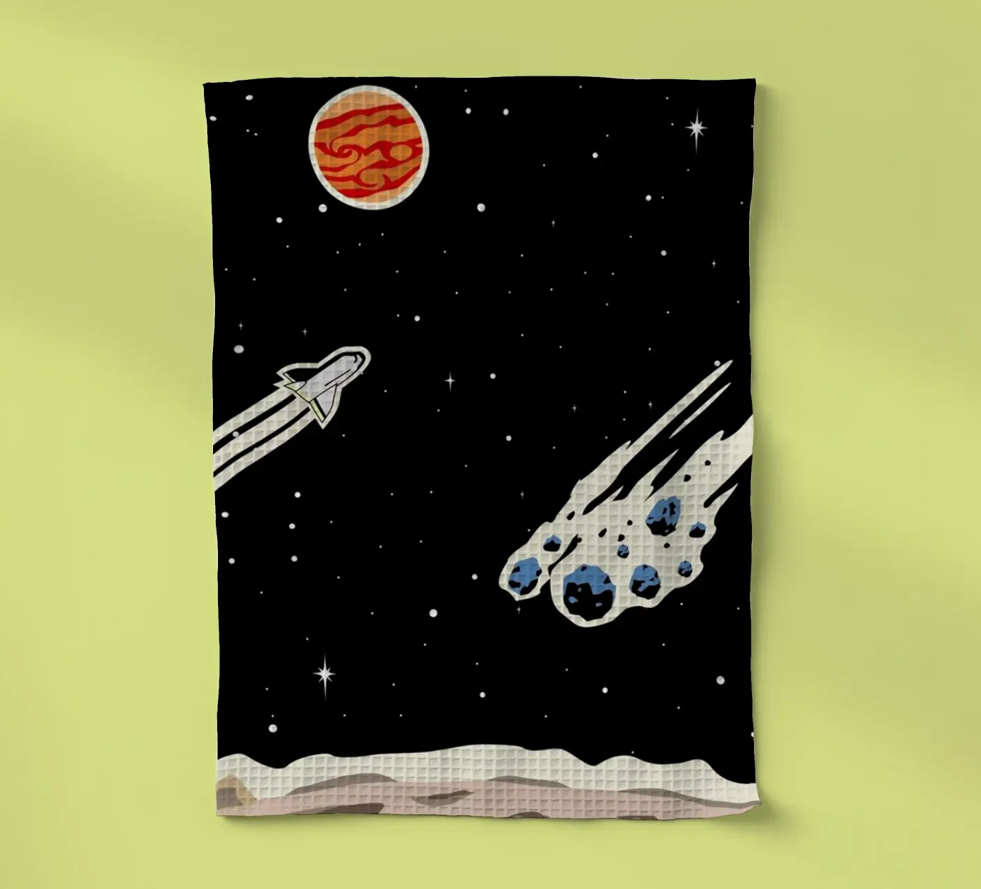 Space Rocket torchon de Little Flourishes