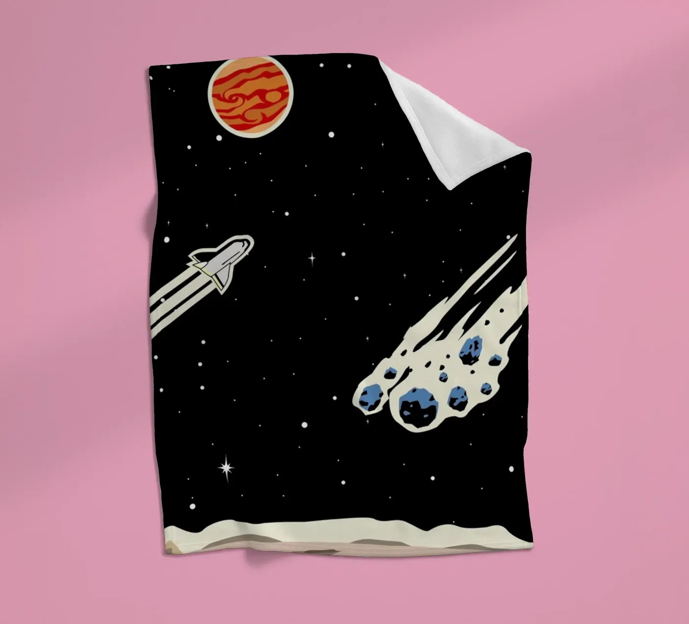 Space Rocket Fleecedecke von Little Flourishes