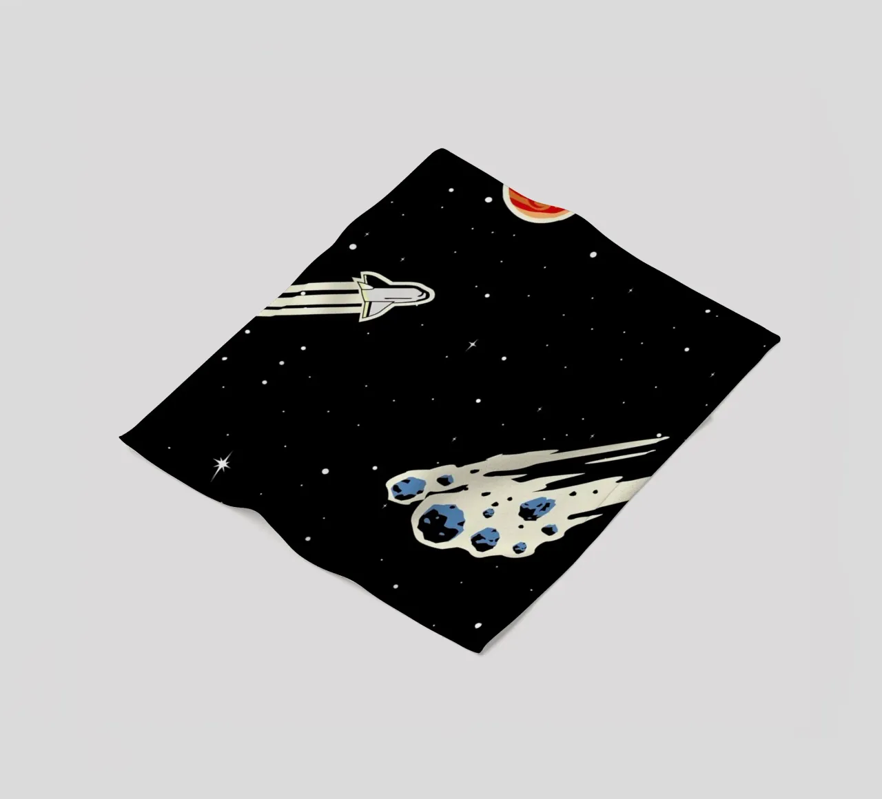 Space Rocket Fleecedecke von Little Flourishes