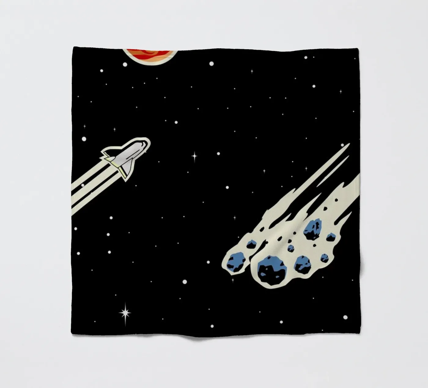 Space Rocket fleece blanket by Little Flourishes