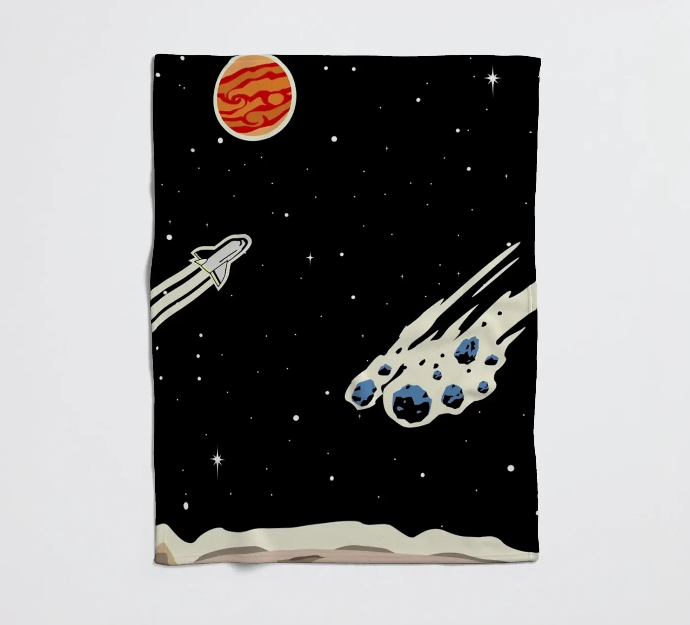Space Rocket Fleecedecke von Little Flourishes