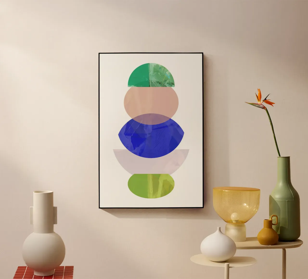 Formes colorées - pile I plexiglas de Cartissi