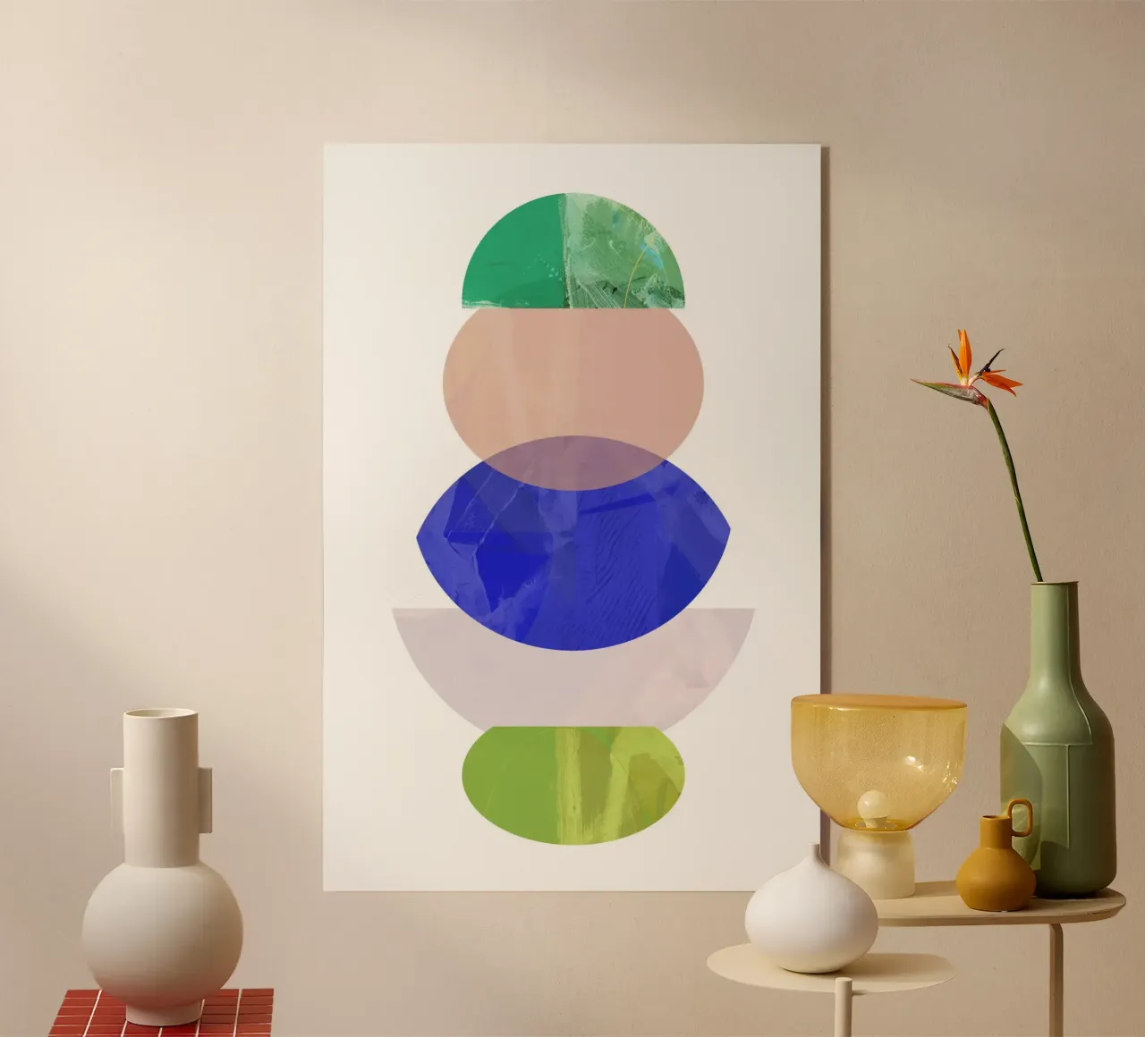 Formes colorées - pile I plexiglas de Cartissi