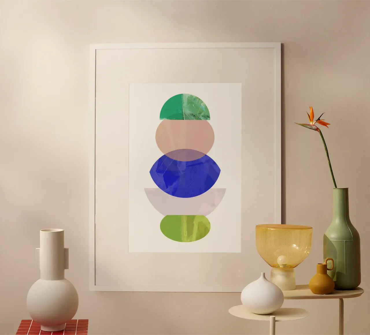 Coloured Shapes Stack I poster by Cartissi