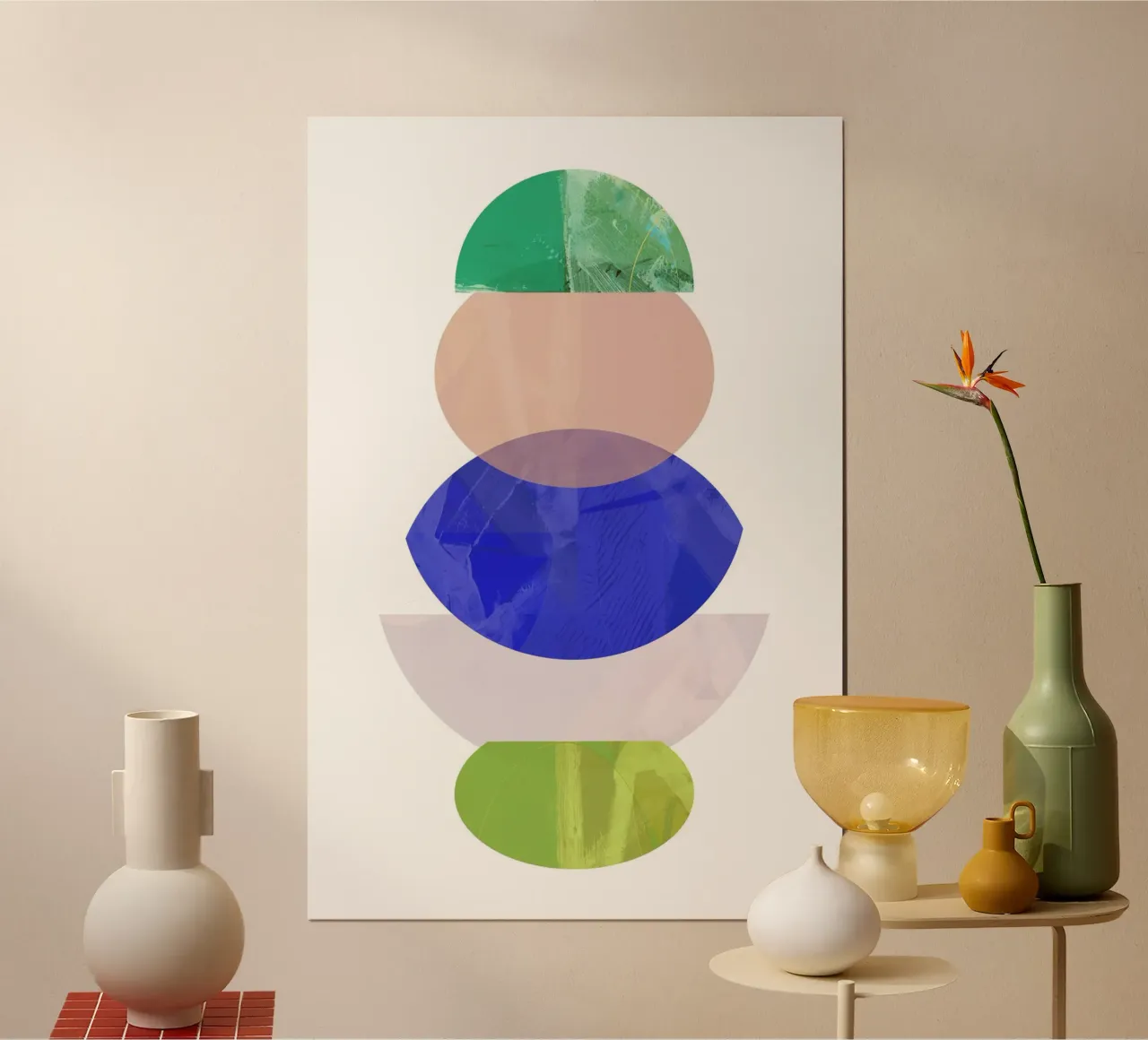 Coloured Shapes Stack I poster by Cartissi