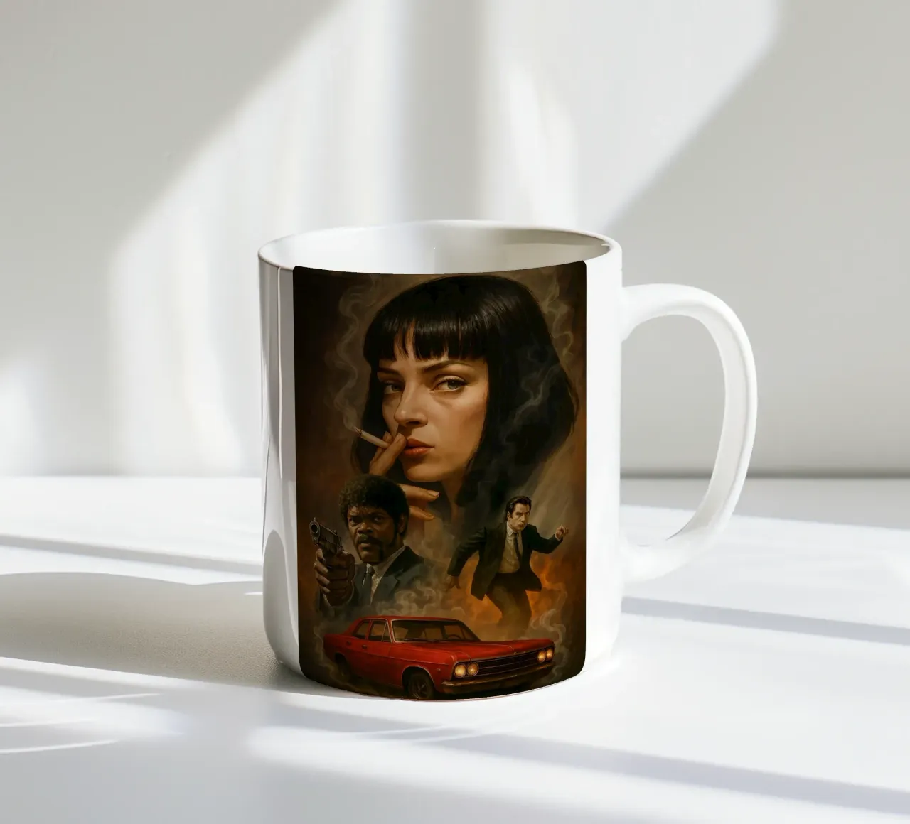 Pulp Fiction Movie Poster Keramik Tasse von Lootprint