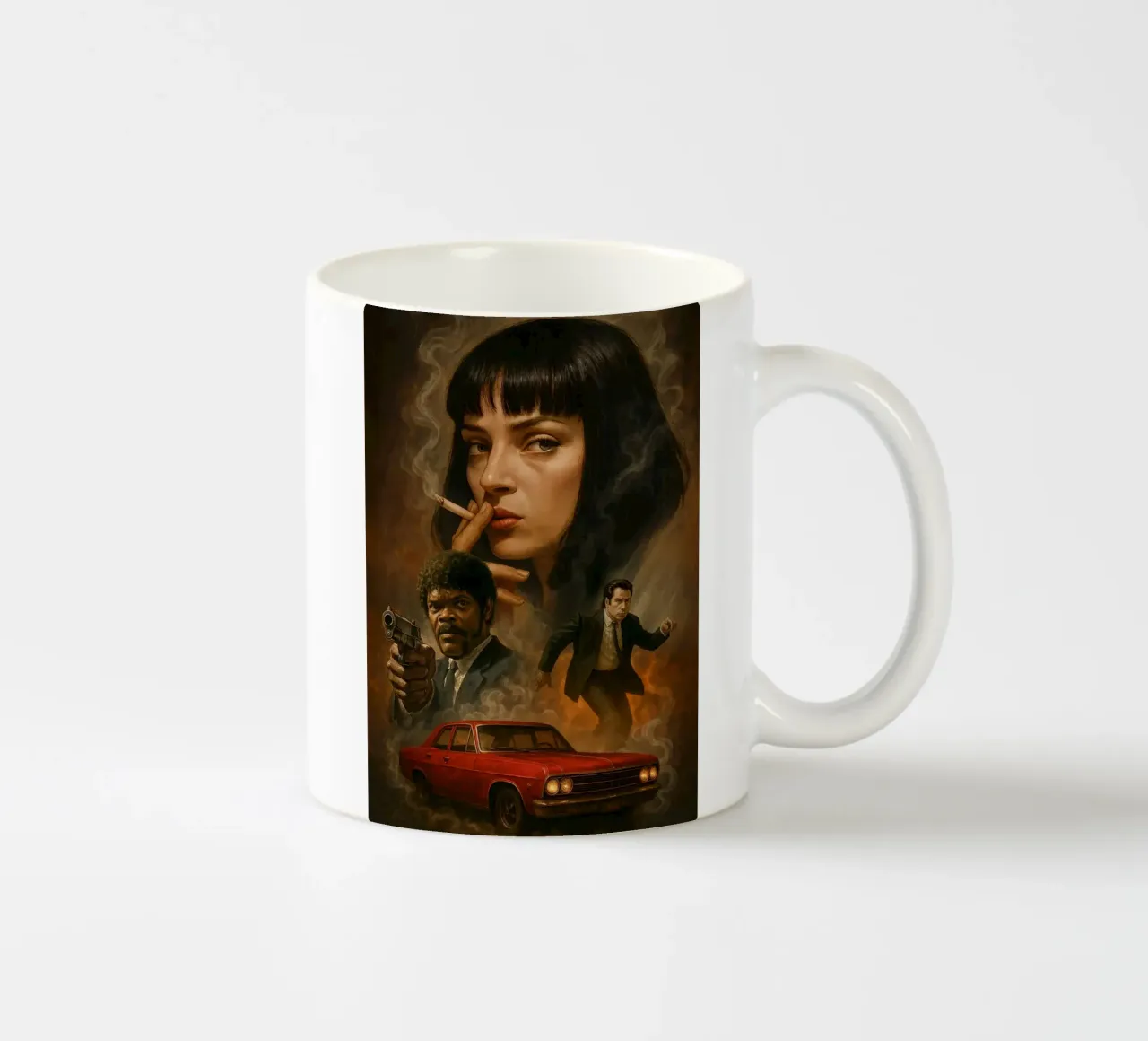 Pulp Fiction Movie Poster Keramik Tasse von Lootprint