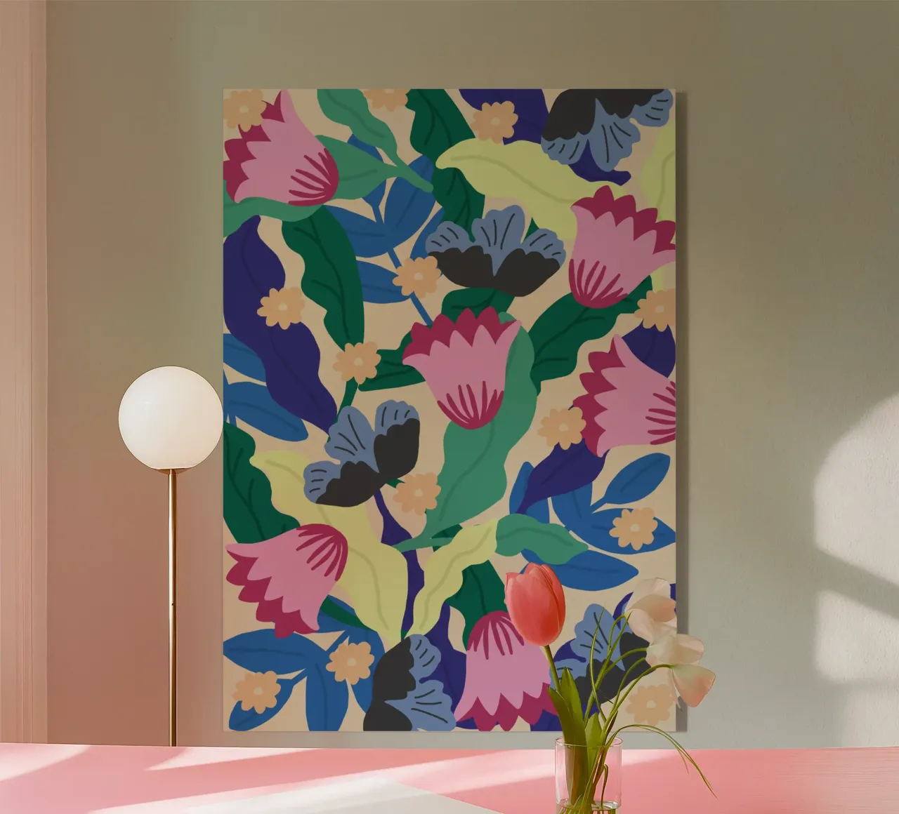 Tropical Bloom acrylic glass by Rafaela Mascaro