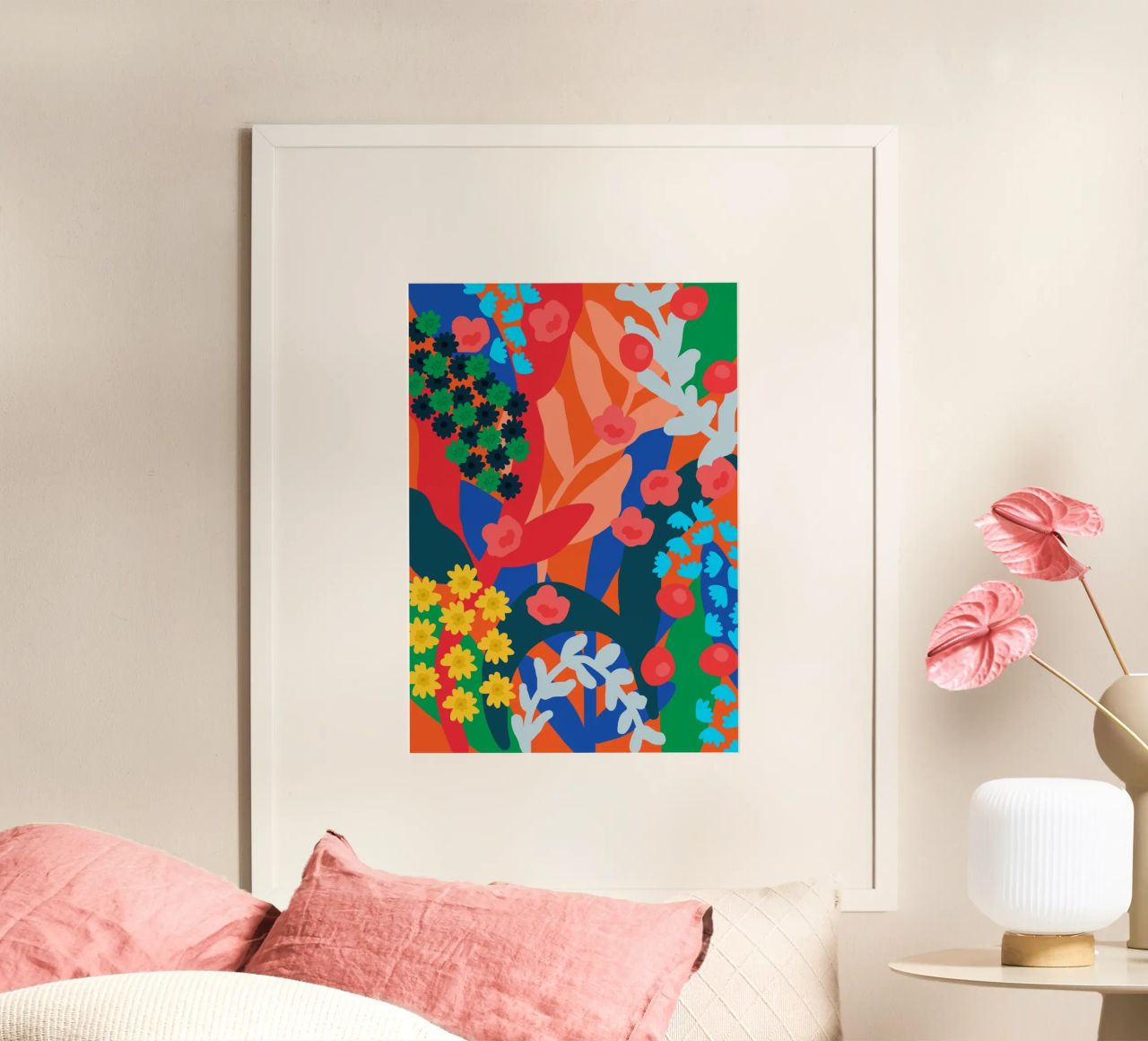 Blumige Harmonie Poster von Rafaela Mascaro