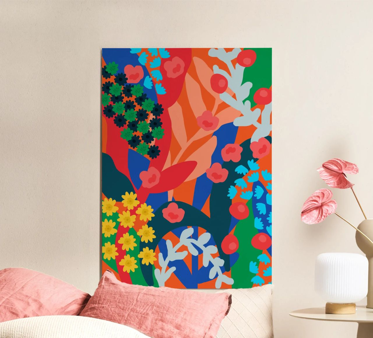 Blumige Harmonie Poster von Rafaela Mascaro